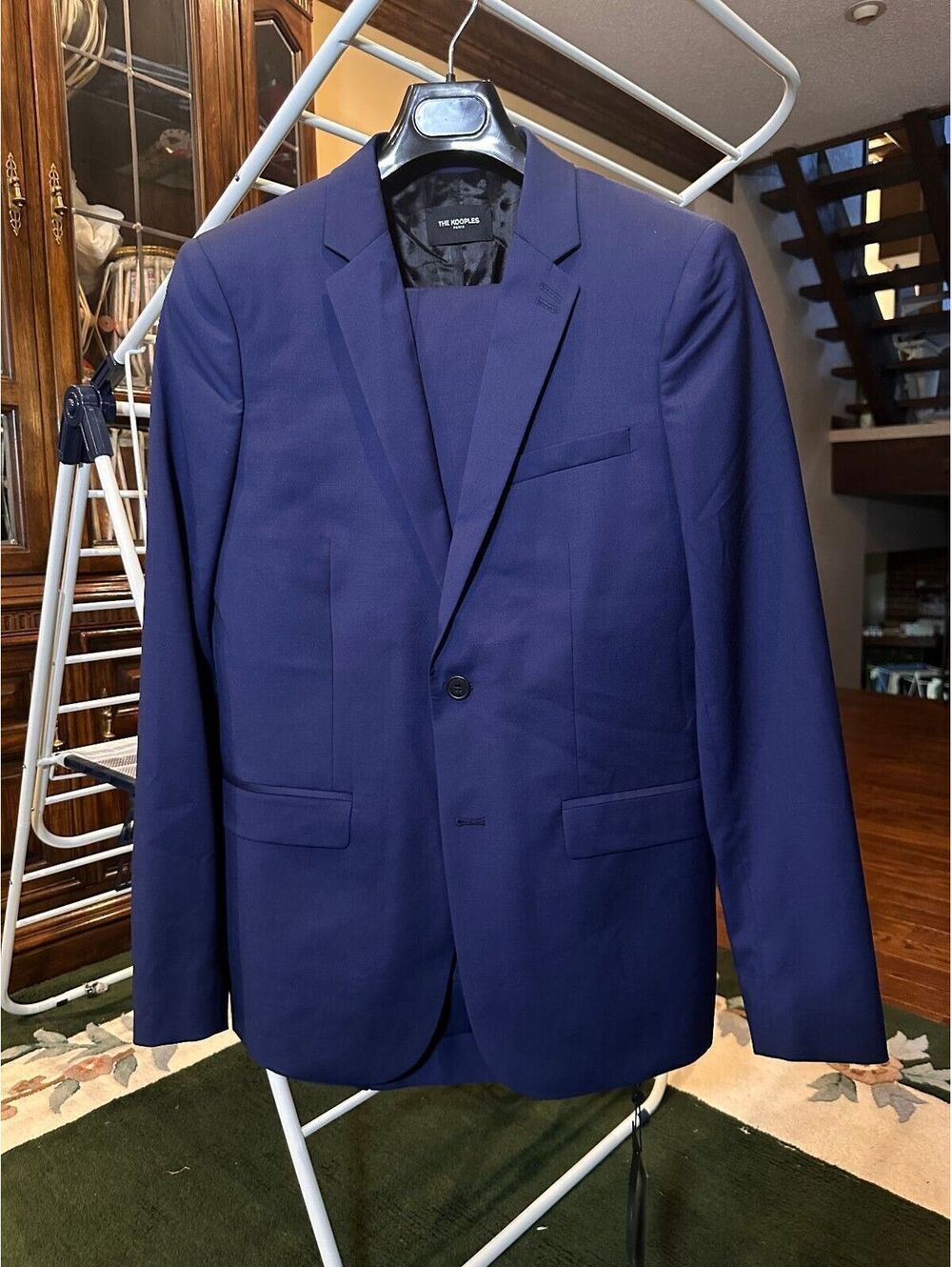 The Kooples Men's Navy Suit 100% wool Size 46 IT Blazer Pant
